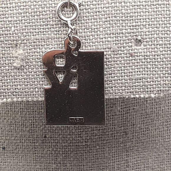 TC Sterling Silver LOVE Charm 1 1/8”x 5/8” Romance Gift - Picture 4 of 8
